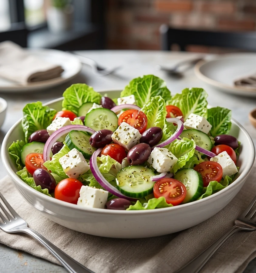 Fresh salad at Sal's Famous on 82 St Edmonton